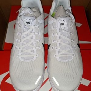 Nike Men's Free RN 2018 White/Black Running Shoes